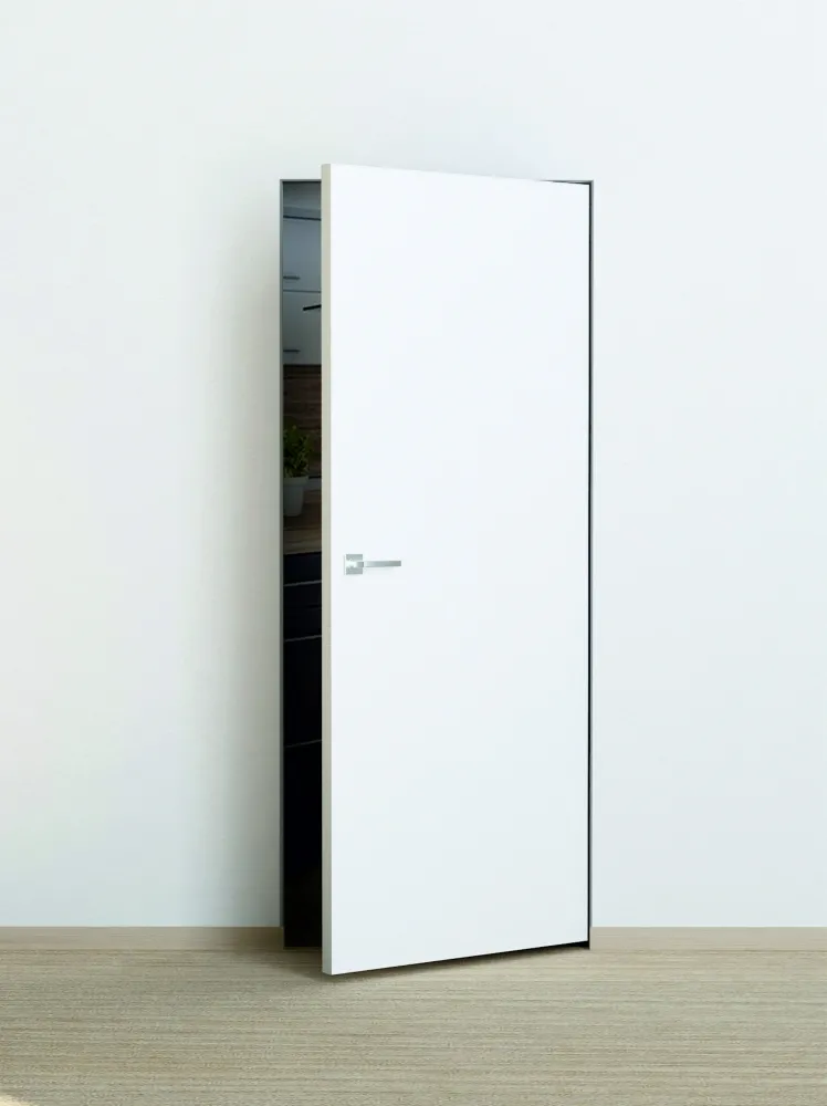 Фото Межкомнатная дверь P-0 Invisible кромка ABS c 4-х ст. белый грунт